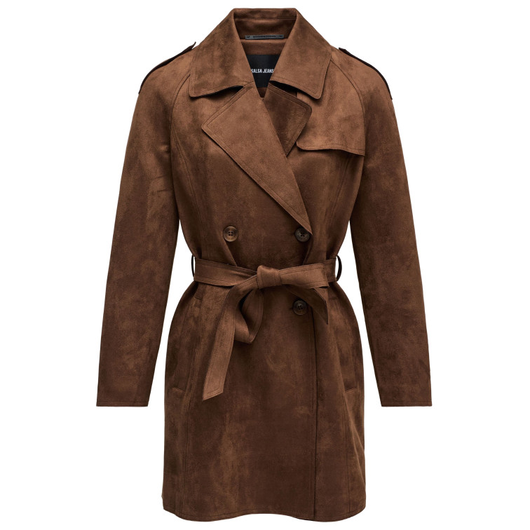 manteau femme  salsa jeans suede trench coat