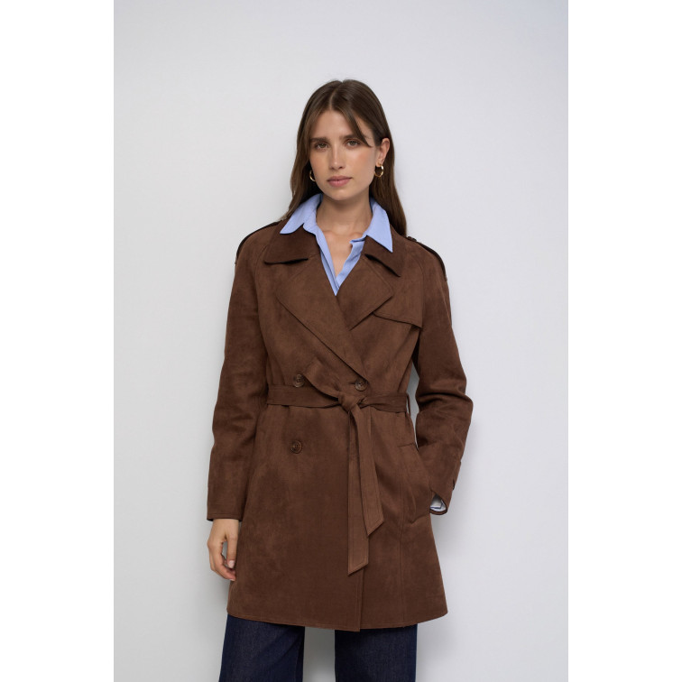 manteau femme  salsa jeans suede trench coat