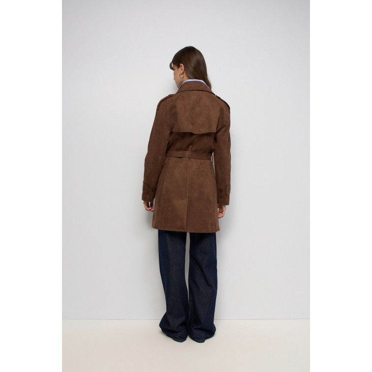 manteau femme  salsa jeans suede trench coat