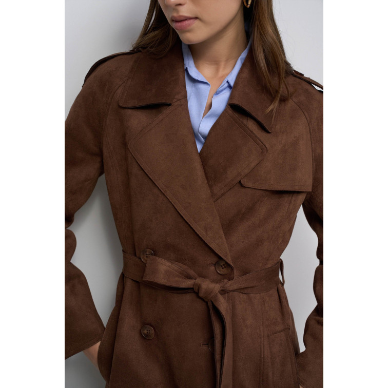manteau femme  salsa jeans suede trench coat