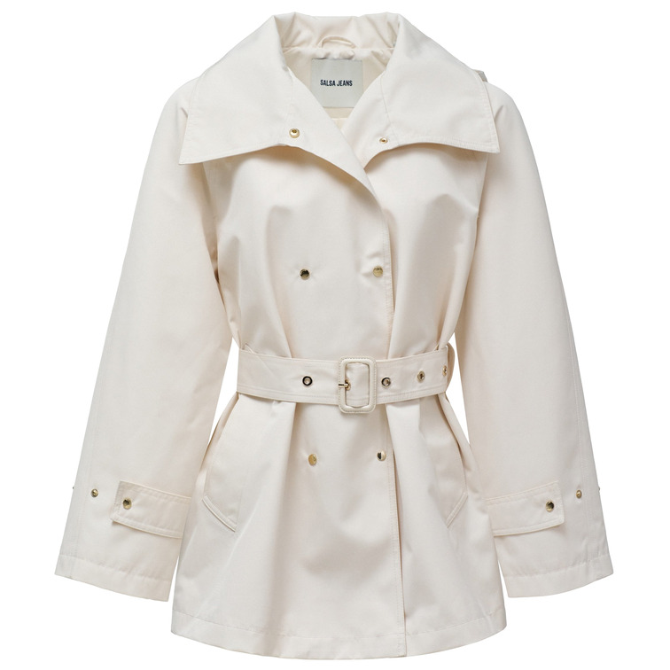 manteau femme  salsa jeans parka with detachable hood