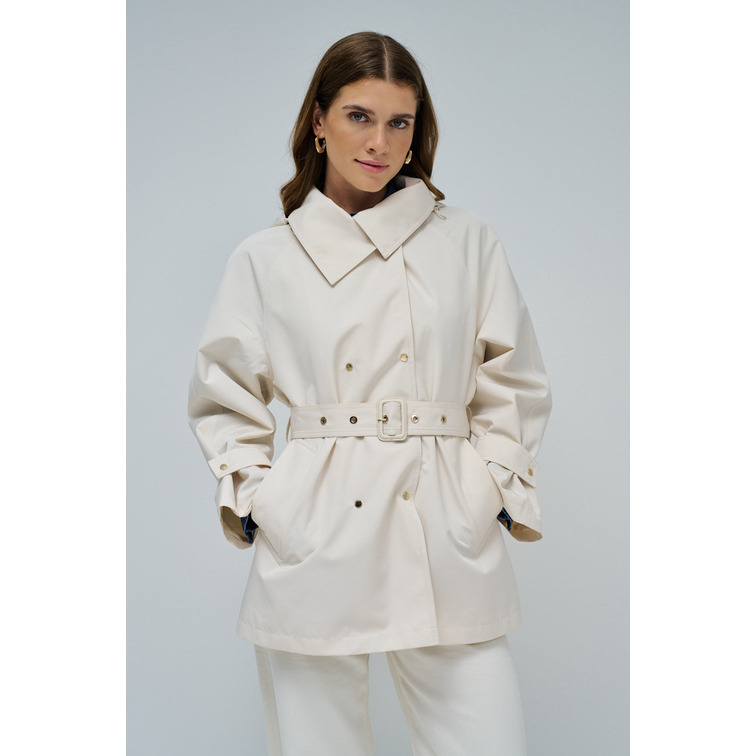manteau femme  salsa jeans parka with detachable hood