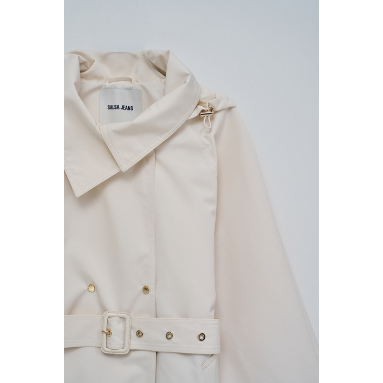 manteau femme  salsa jeans parka with detachable hood
