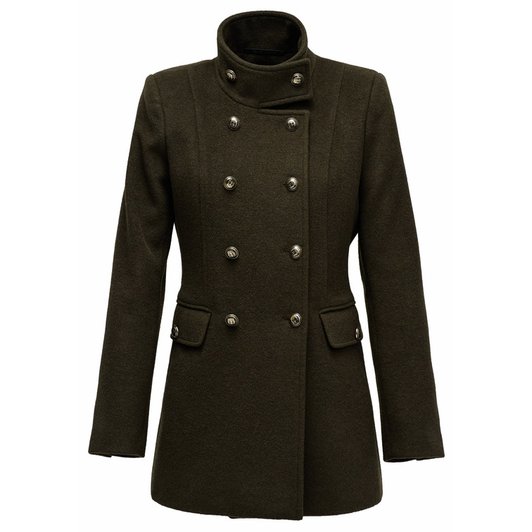 manteau femme  salsa jeans short wool peacoat