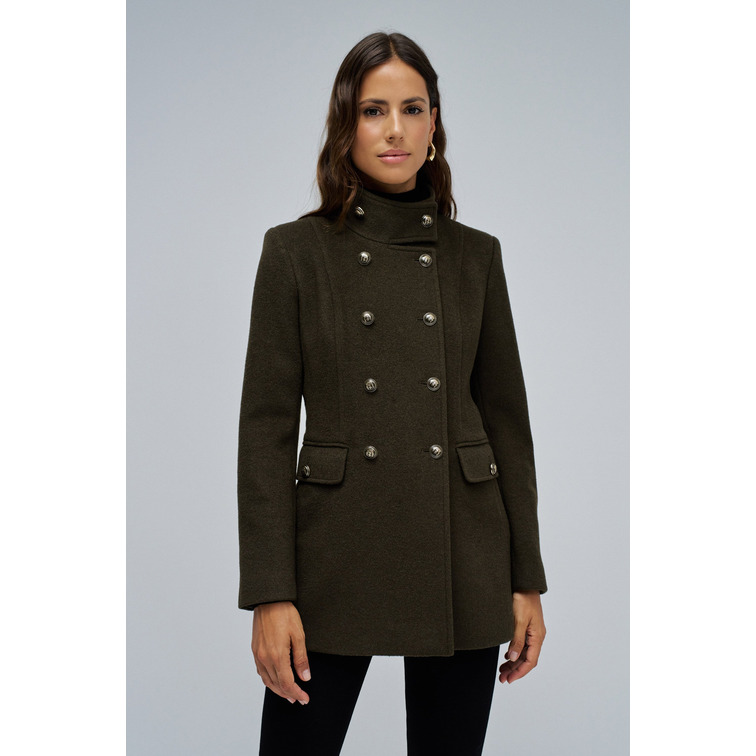 manteau femme  salsa jeans short wool peacoat