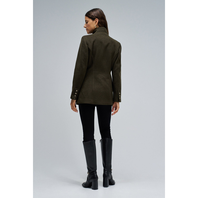manteau femme  salsa jeans short wool peacoat