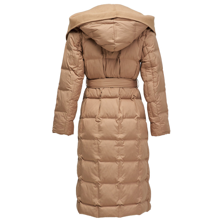 manteau femme  salsa jeans long puffer with wool scarf