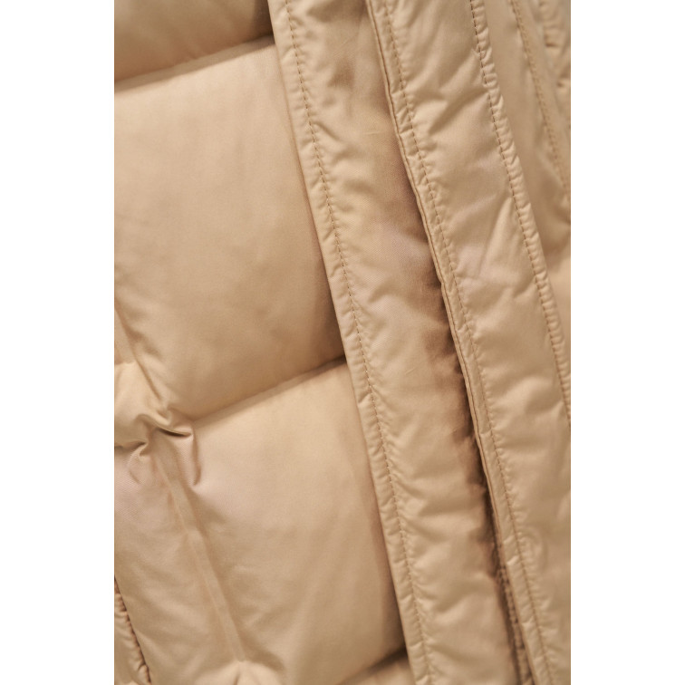 manteau femme  salsa jeans long puffer with wool scarf