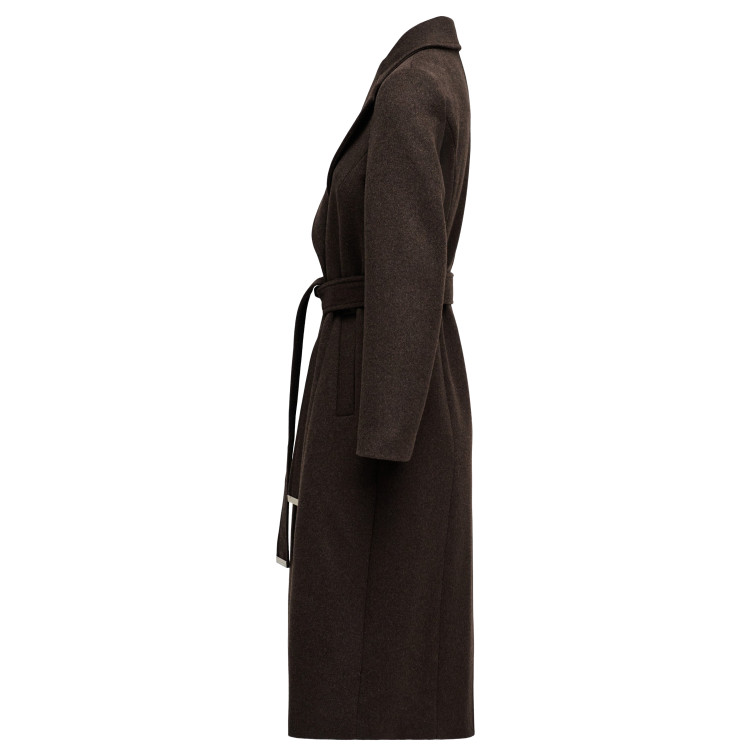 manteau femme  salsa jeans grace long wool coat with fur