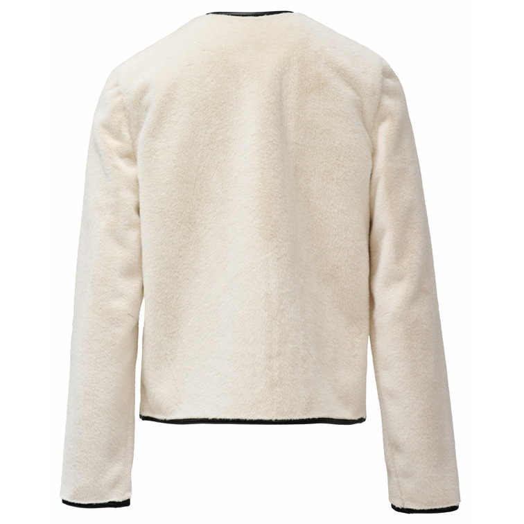 manteau femme  salsa jeans faux fur coat with clasp closu