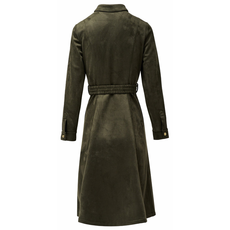 robe femme  salsa jeans suede midi dress with belt