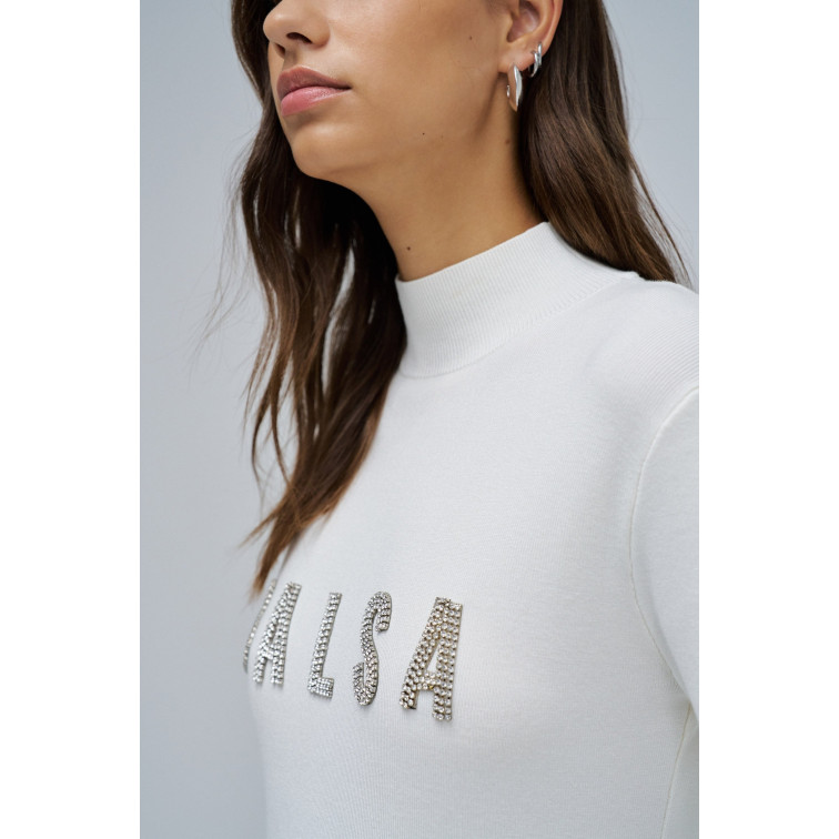 maillot femme  salsa jeans knitted turtleneck w/ crystal