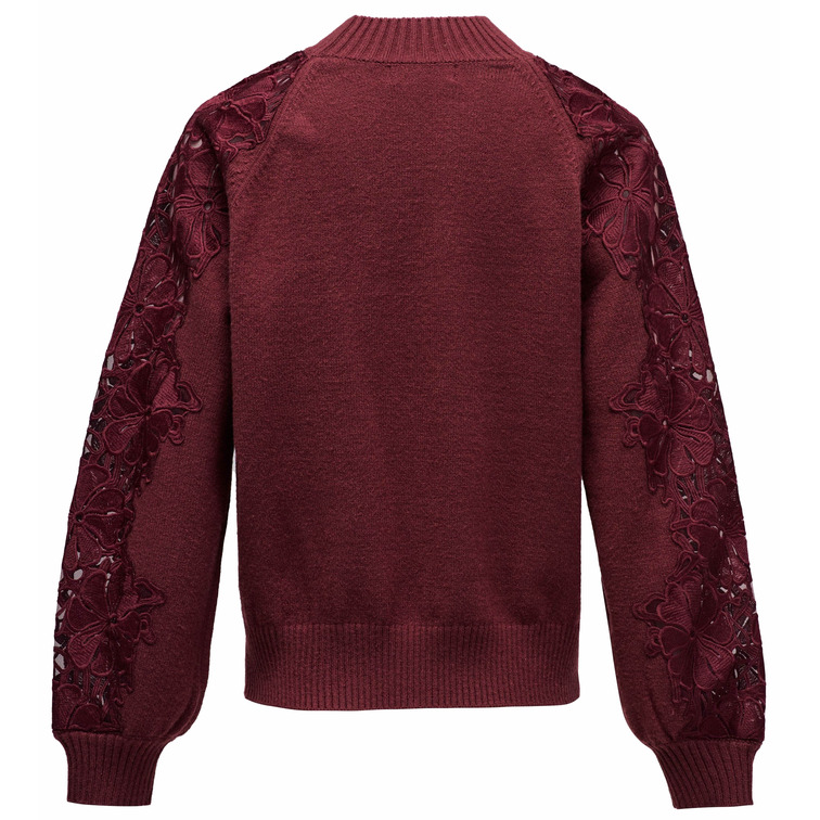 sweat-shirt femme  salsa jeans sweater with lace flower detai