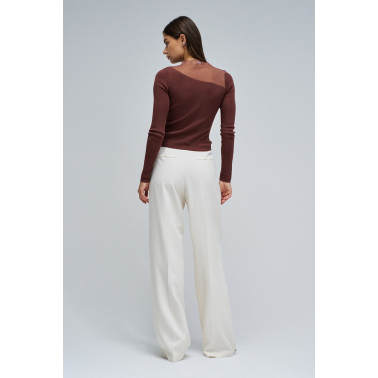 maillot femme  salsa jeans long sleeve w/ asymmetrical ne