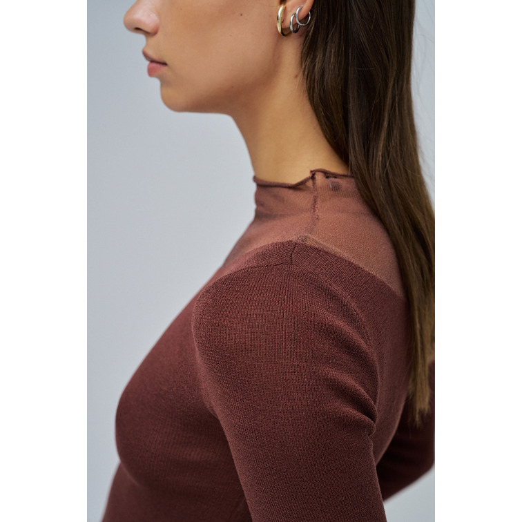 maillot femme  salsa jeans long sleeve w/ asymmetrical ne