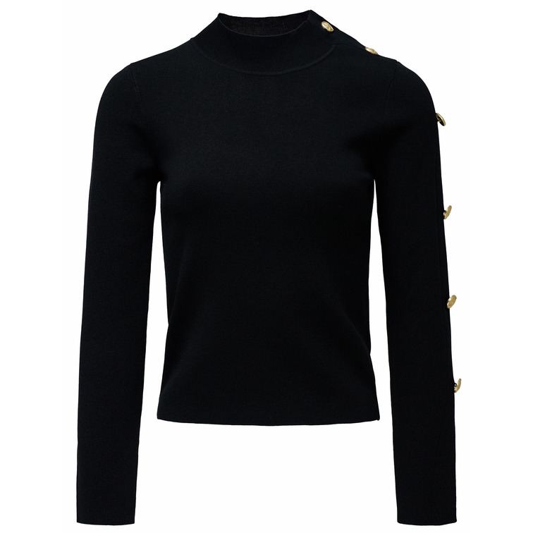 maillot femme  salsa jeans turtleneck sweater with button