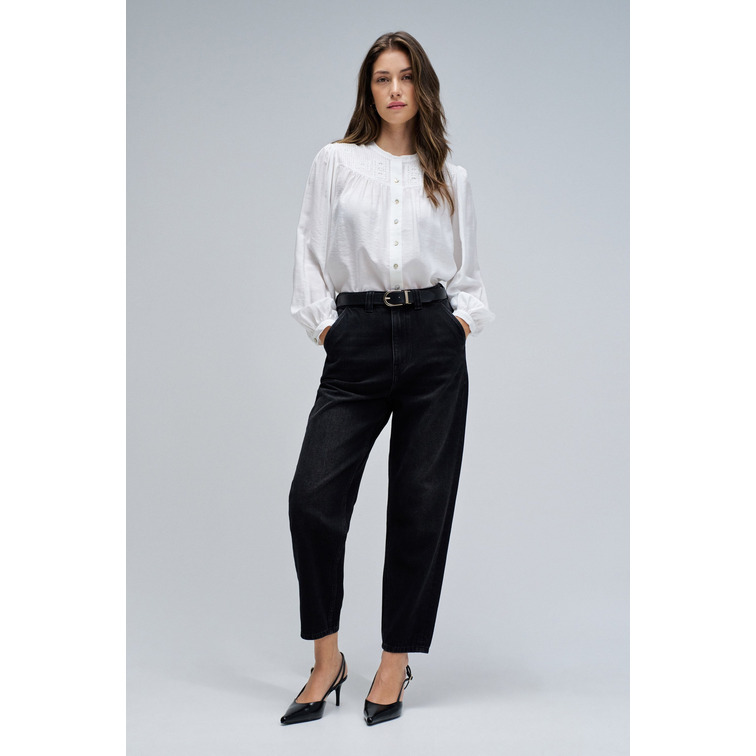 chemise femme  salsa jeans shirt with embroidered detail