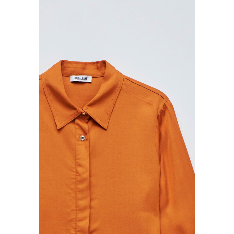 chemise femme  salsa jeans basic shirt w/ gold buttons