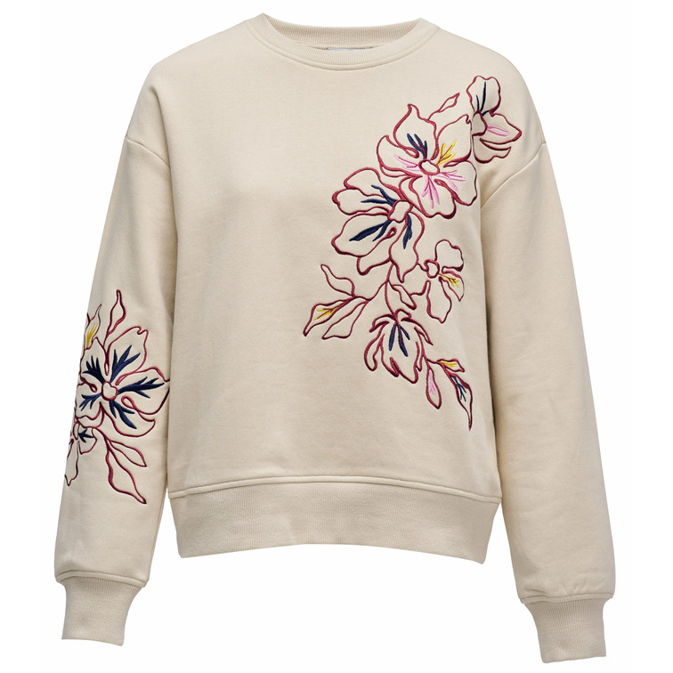 sweat-shirt femme  salsa jeans sweatshirt with floral embroid