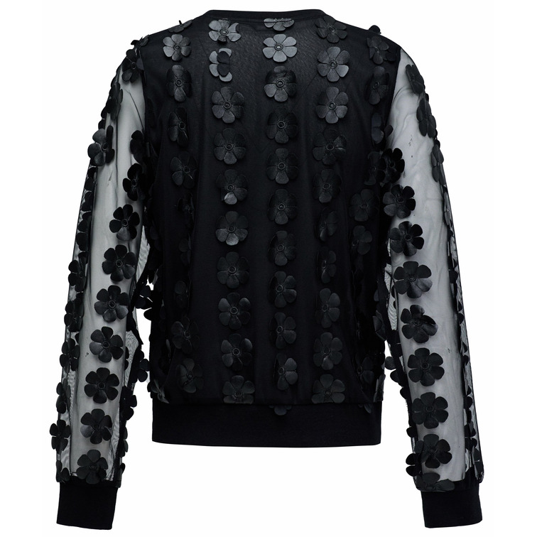 sweat-shirt femme  salsa jeans sweatshirt with 3d flowers