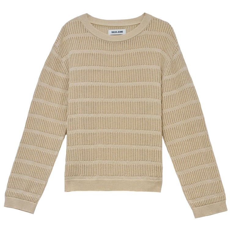 maillot femme  salsa jeans metallic threaded sweater