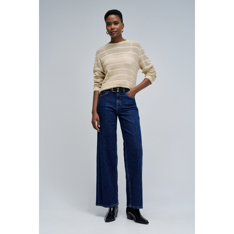 maillot femme  salsa jeans metallic threaded sweater