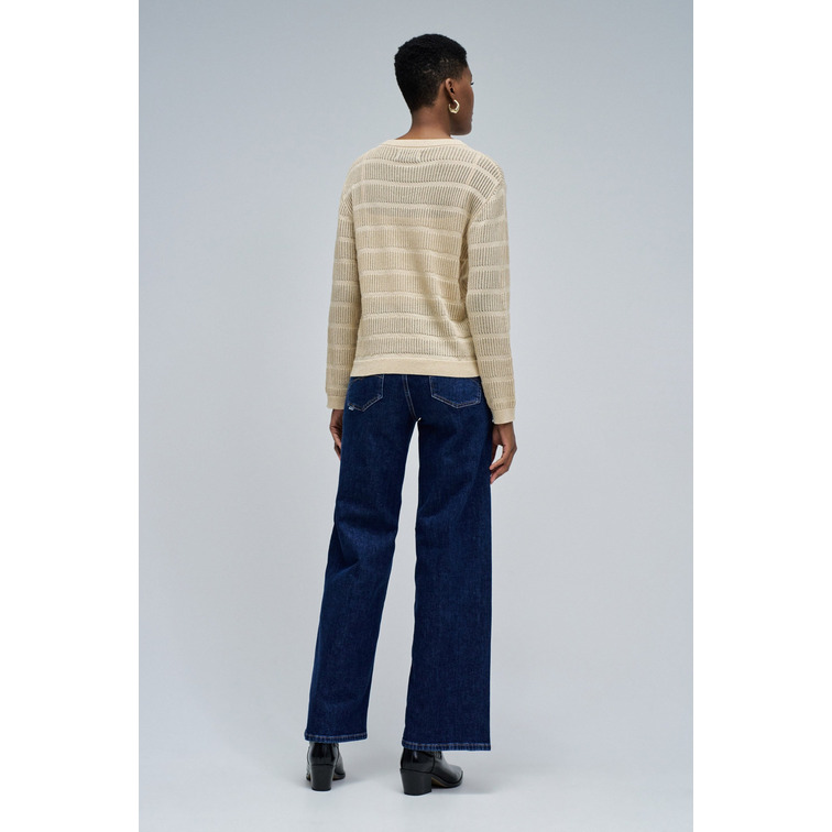maillot femme  salsa jeans metallic threaded sweater