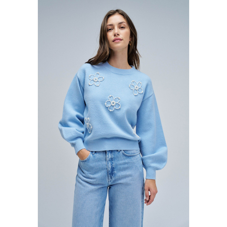 sweat-shirt femme  salsa jeans sweater with pearls