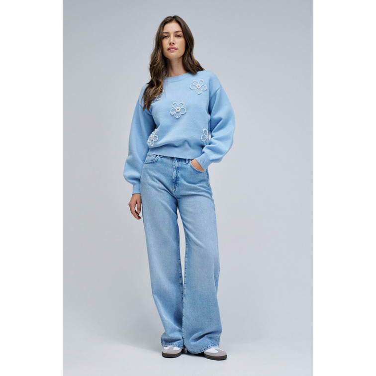 sweat-shirt femme  salsa jeans sweater with pearls