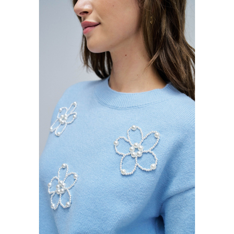 sweat-shirt femme  salsa jeans sweater with pearls