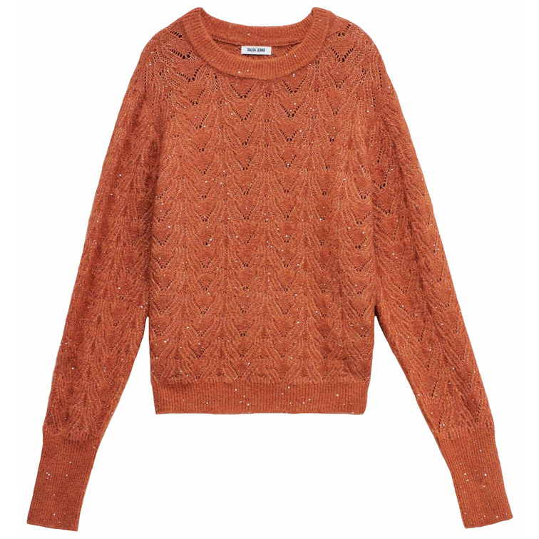 maillot femme  salsa jeans sweater with shiny detail