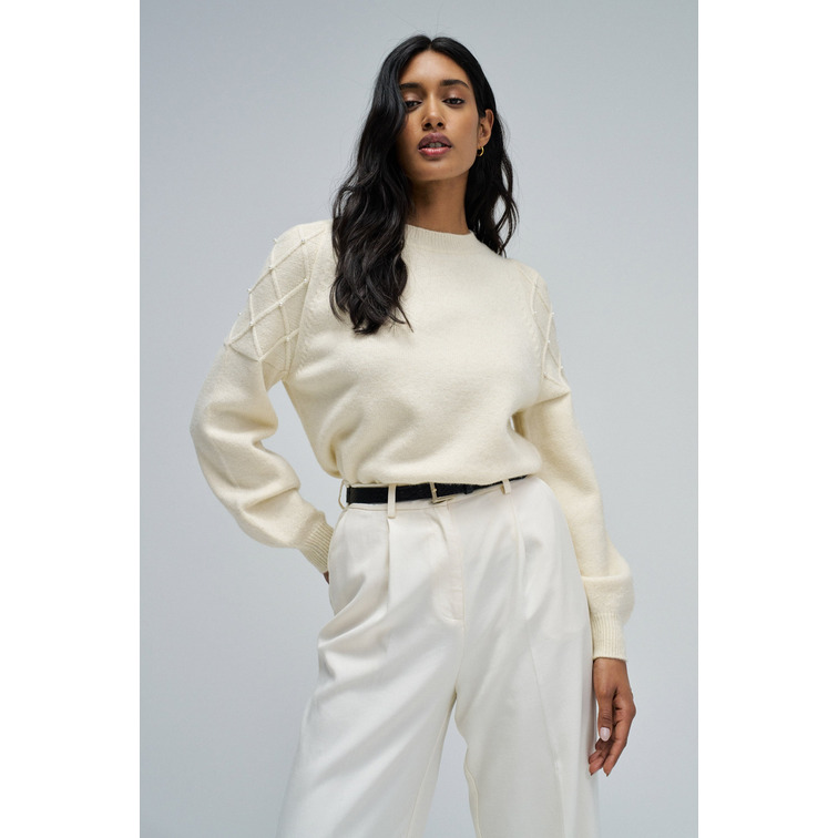 sweat-shirt femme  salsa jeans sweater with pearls