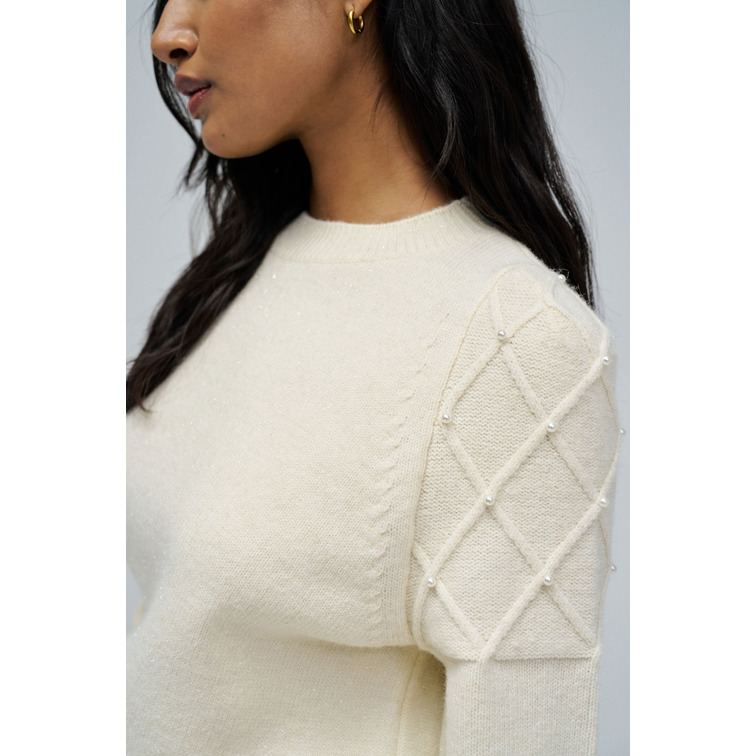 sweat-shirt femme  salsa jeans sweater with pearls