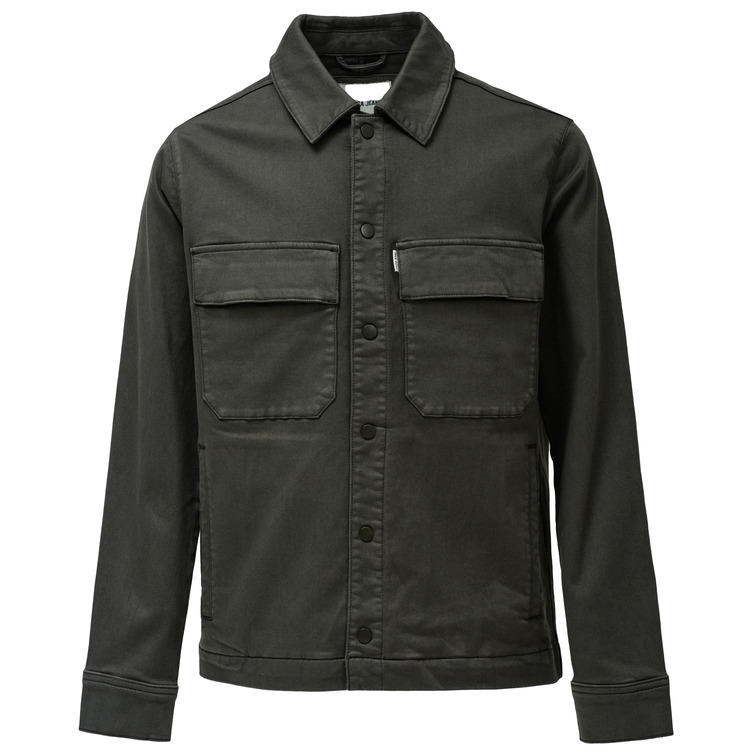 chemise homme  salsa jeans overshirt s-activ dark green s