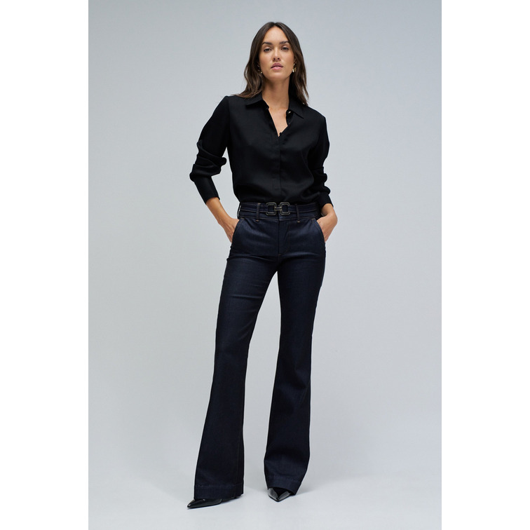 jeans femme  salsa jeans secret chino flare w/ belt