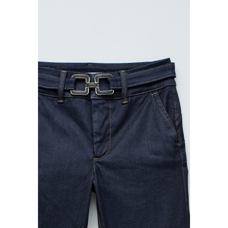 jeans femme  salsa jeans secret chino flare w/ belt