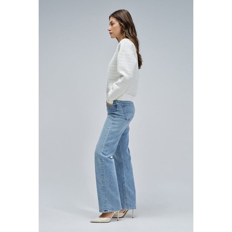 sweat-shirt femme  salsa jeans lurex jacquard sweatshirt