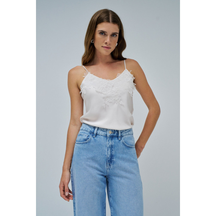 t-shirt femme  salsa jeans lace top