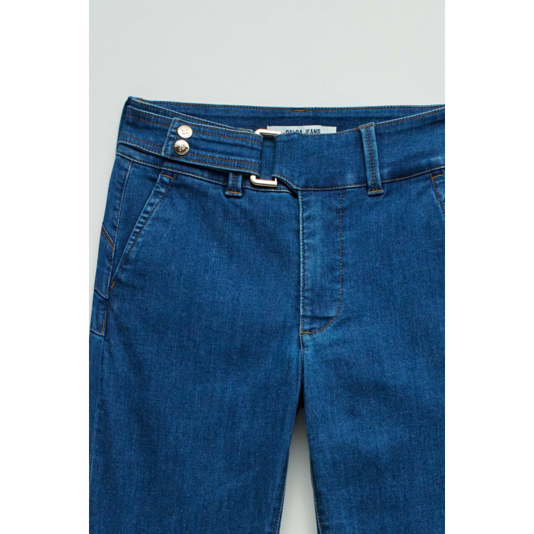 pantalon femme  salsa jeans chino secret flare w/ belt det