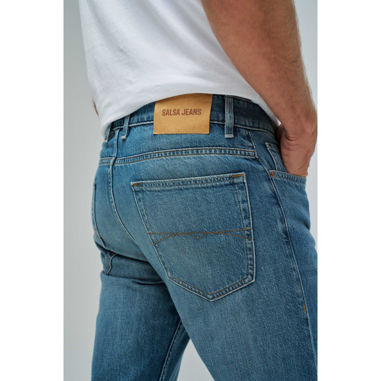 jeans homme  salsa jeans regular jeans light greencast