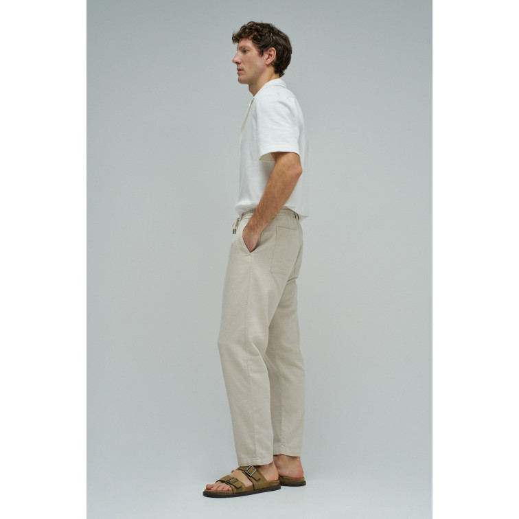 pantalon homme  salsa jeans joggers pants cotton linen bei