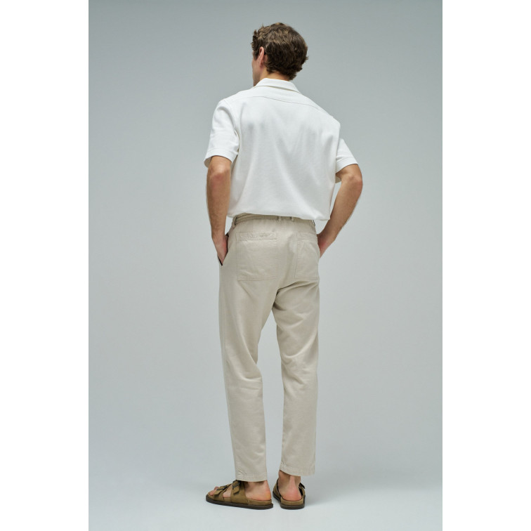 pantalon homme  salsa jeans joggers pants cotton linen bei