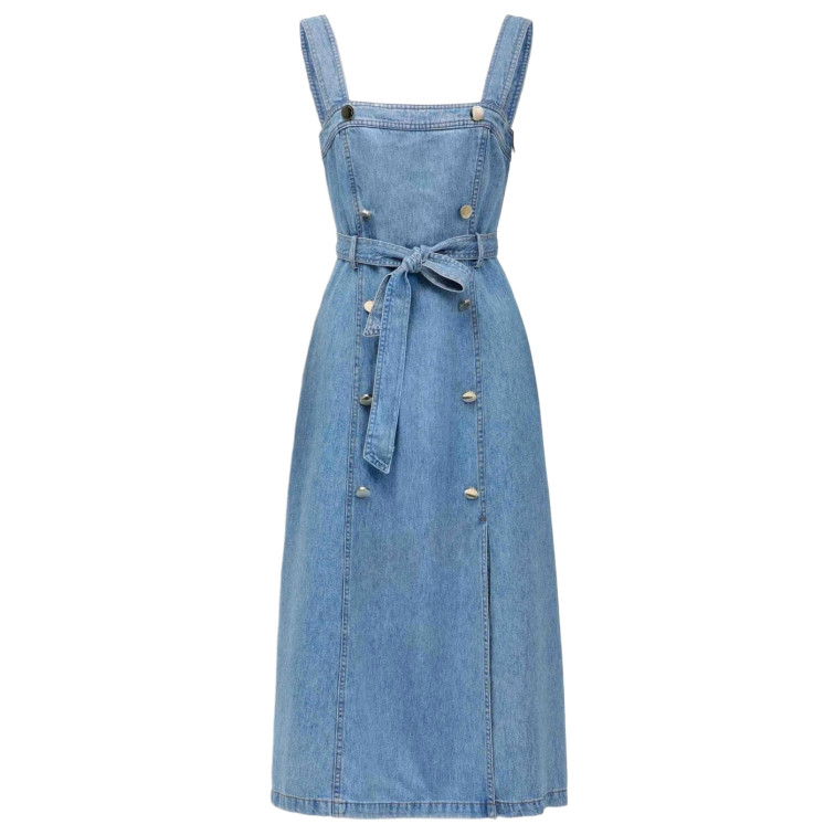 robe femme  salsa jeans dress w/ straps and belt