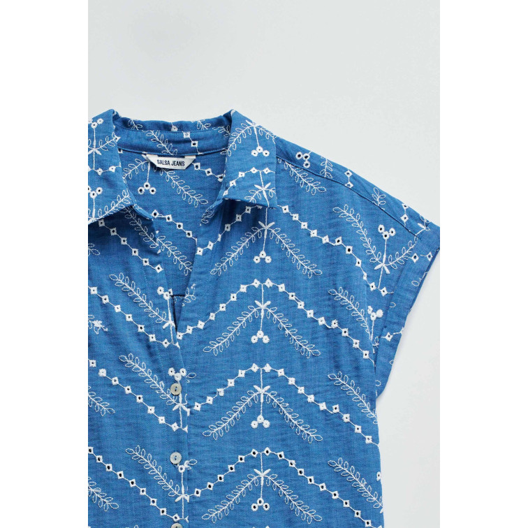 femme shirt w/ embroidery 852