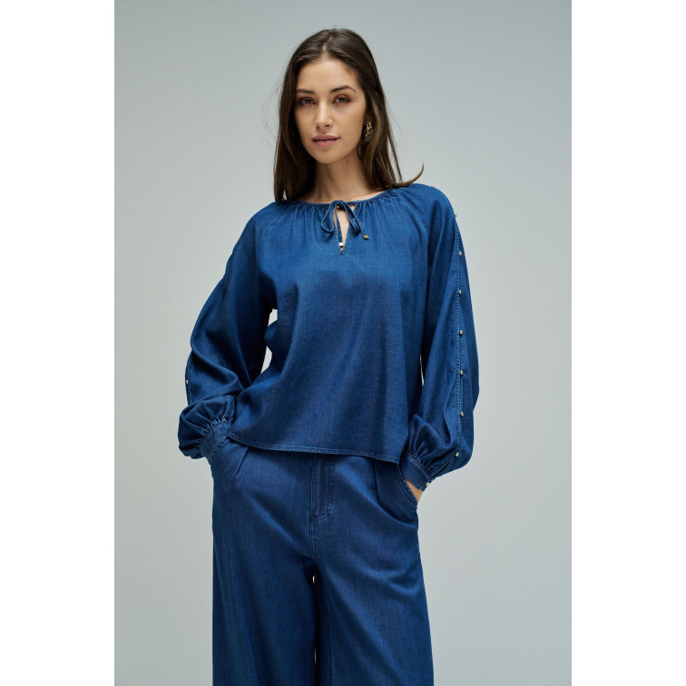 chemise femme  salsa jeans blouse w/ sleeve detail