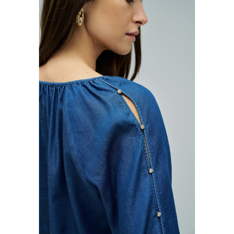 chemise femme  salsa jeans blouse w/ sleeve detail