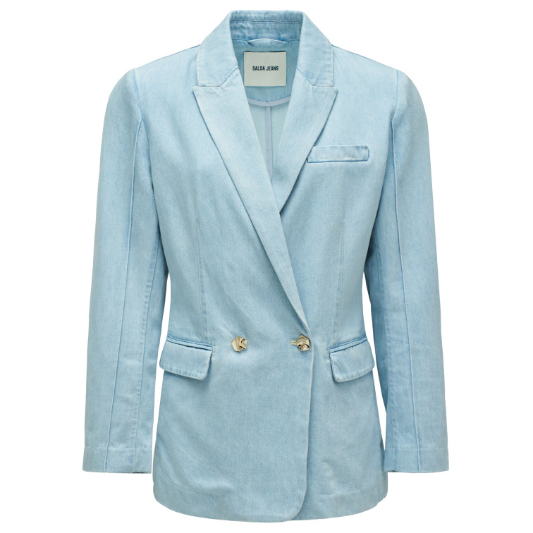 manteau femme  salsa jeans blazer light denim
