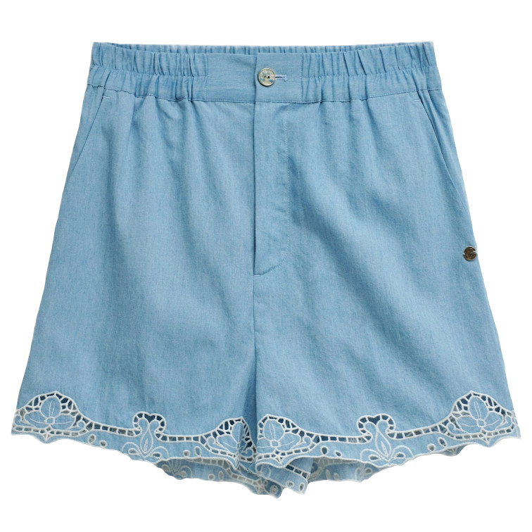 le short femme  salsa jeans short w/ embroidery detail