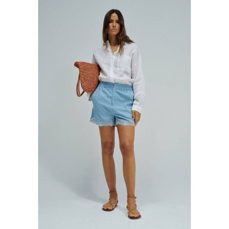le short femme  salsa jeans short w/ embroidery detail