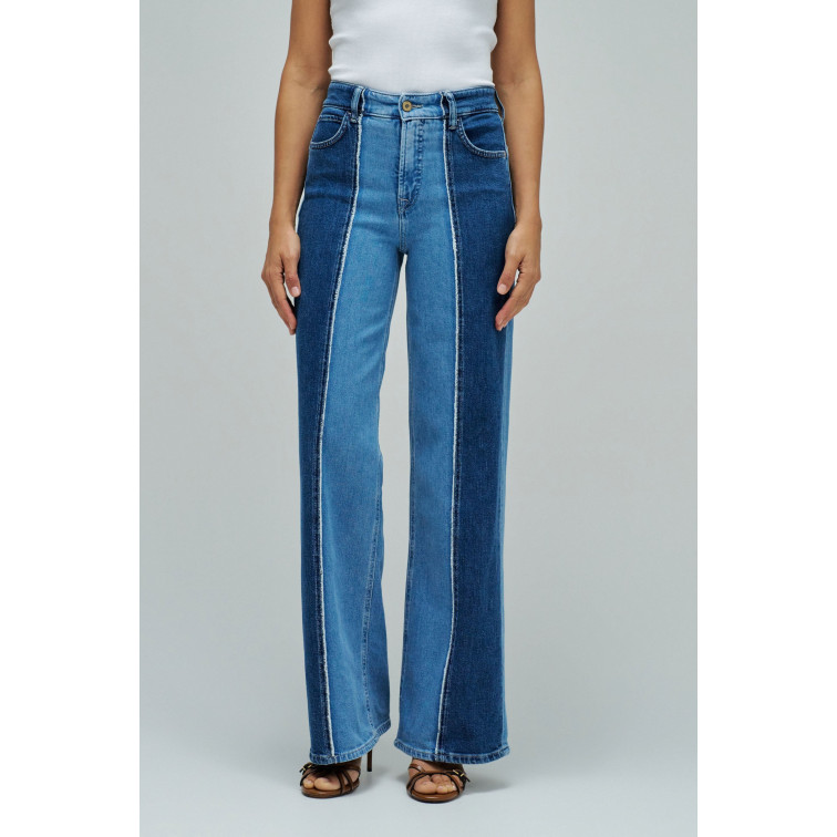 jeans femme  salsa jeans jeans faith wide w/ denim mix